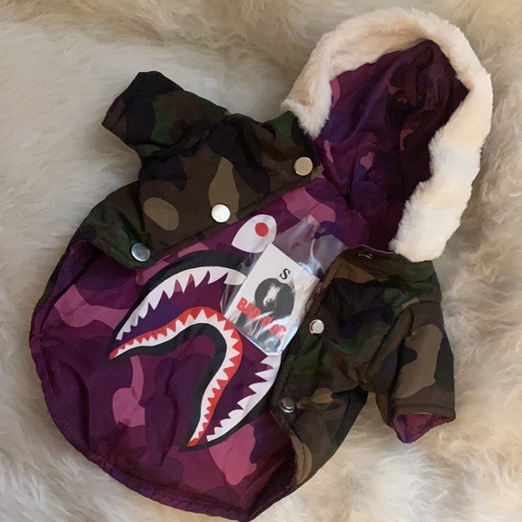 Bathing Ape Reversible dog jacket for small dogs